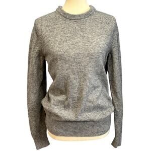 VTG Y2K GAP Heather Gray Lambs Wool Blend Crewneck Sweater Preppy Poetcore, M